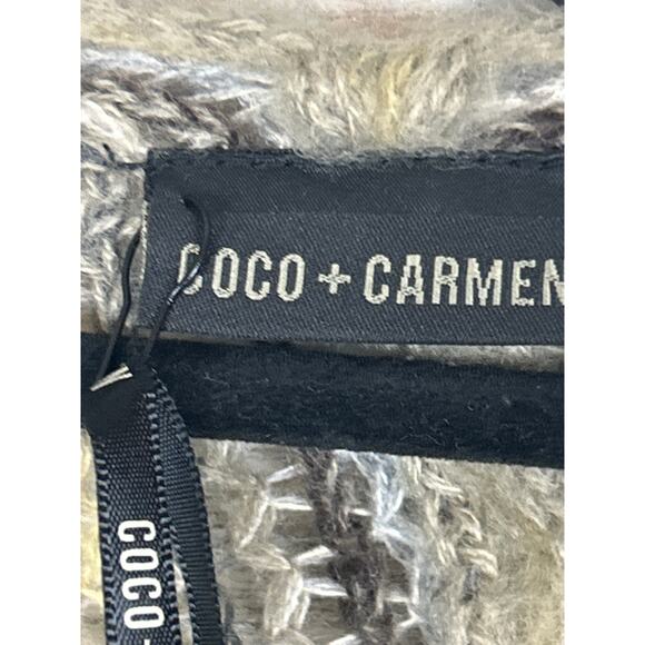 Coco & Carmen Women’s OS Striped Multicolor Boho Cardigan Poncho NWT - Picture 3 of 6